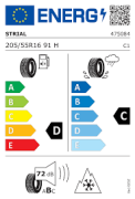 Strial 205/55R16 91H Winter (Üretim Yılı: 2024)